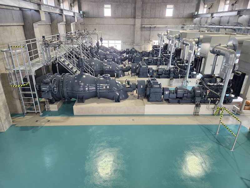 主ポンプ(φ1200×4台)、原動機(228kW×4台)、排風消音器その他機器・配管更新工事